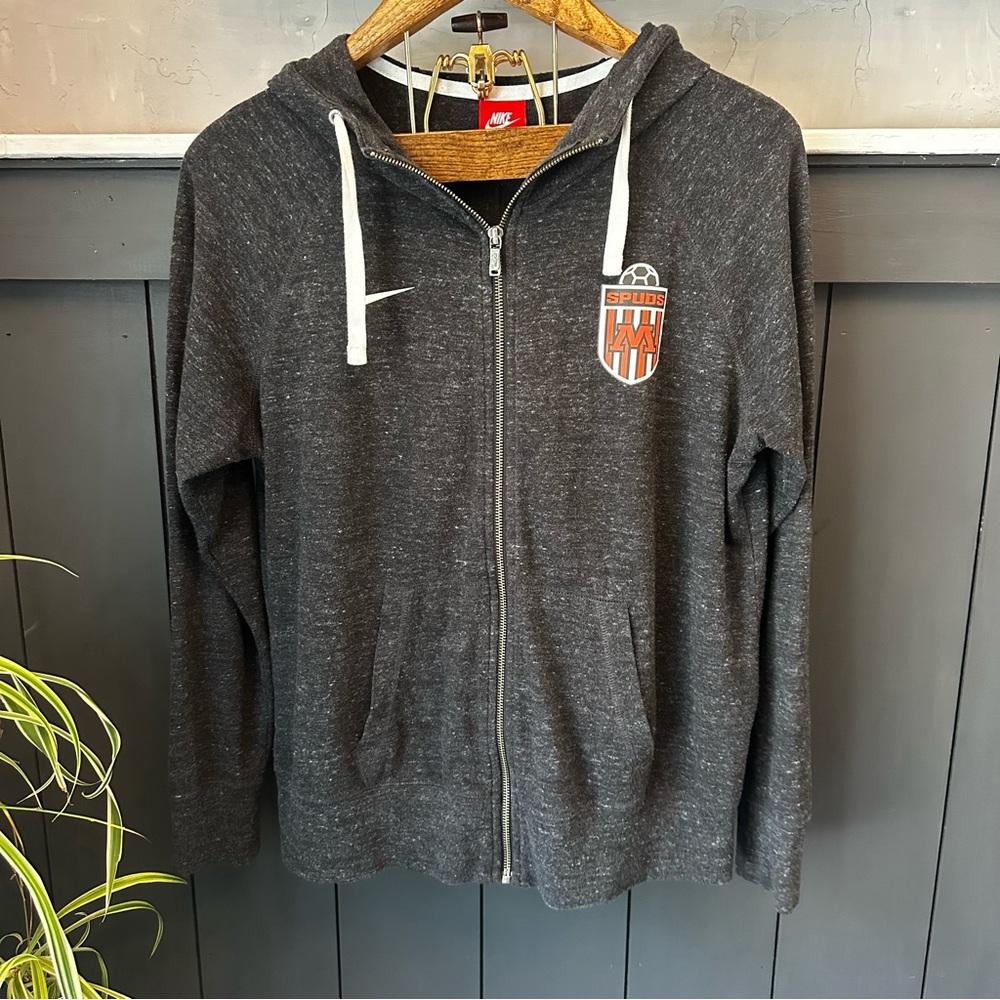Nike Full Zip Dark Gray Moorhead Spuds Hoodie Athleisure sz Large
